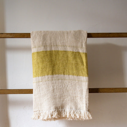Libeco Belgian Towel Fouta Mustard Stripe | Libeco | Miss Arthur | Home Goods | Tasmania