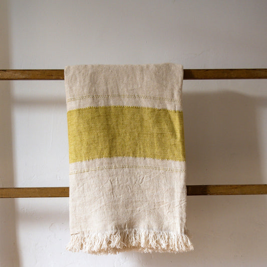 Libeco Belgian Towel Fouta Mustard Stripe | Libeco | Miss Arthur | Home Goods | Tasmania