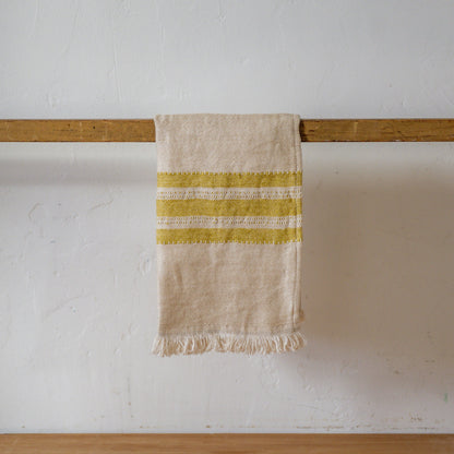 Libeco Belgian Towel Small Fouta Mustard Stripe | Libeco | Miss Arthur | Home Goods | Tasmania