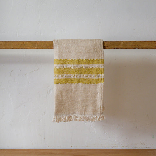 Libeco Belgian Towel Small Fouta Mustard Stripe | Libeco | Miss Arthur | Home Goods | Tasmania
