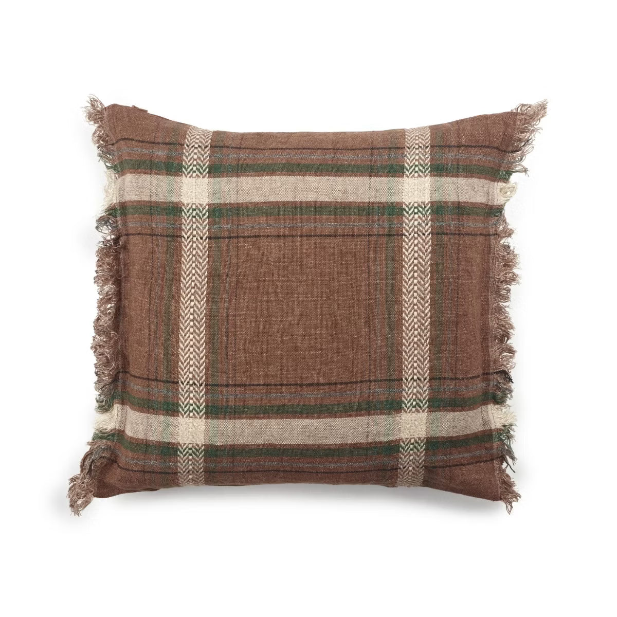 Libeco Rowan Cushion Cover Check 44cm x 44cm