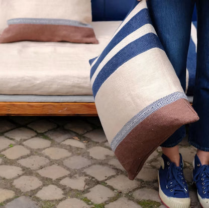 Libeco Marina Cushion Cover Indigo 50cm x 50cm