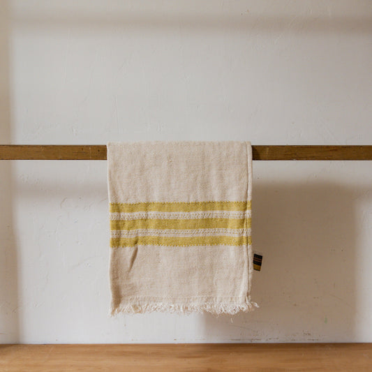 Libeco Belgian Towel Guest Towel Mustard Stripe | Libeco | Miss Arthur | Home Goods | Tasmania
