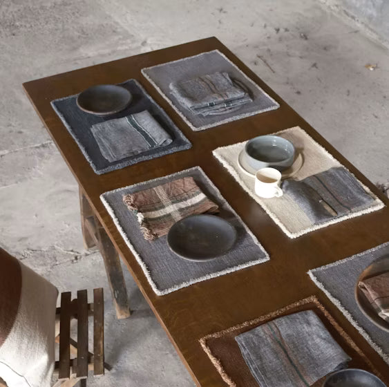 Libeco Jasper Placemat Charcoal