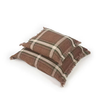 Libeco Rowan Cushion Cover Check 44cm x 44cm