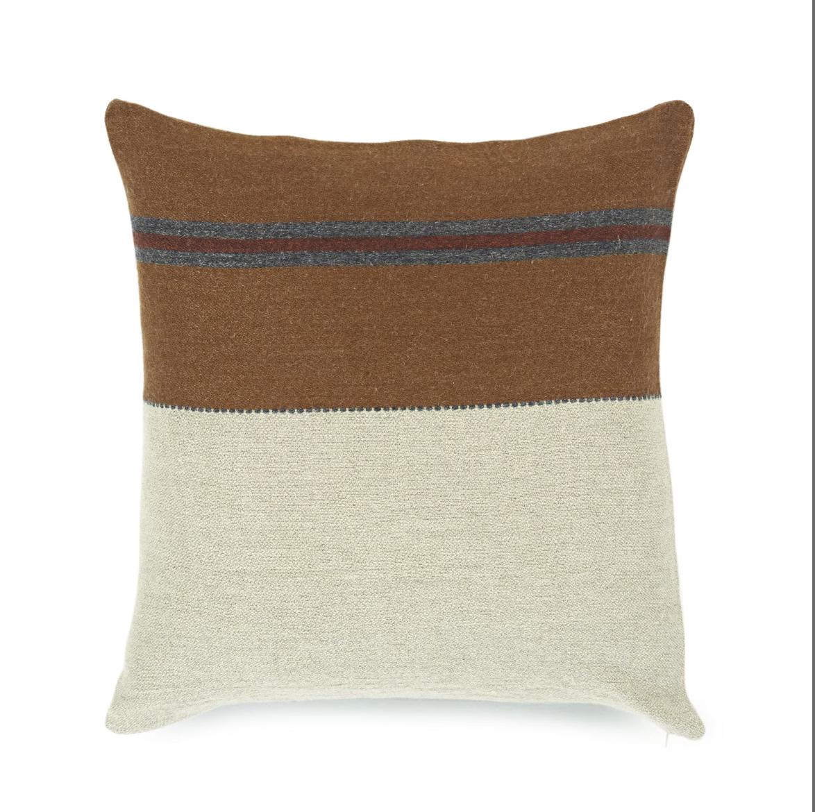 Libeco Highland Stripe Cushion Cover Leather 50cm x 50cm | Libeco | Miss Arthur | Home Goods | Tasmania