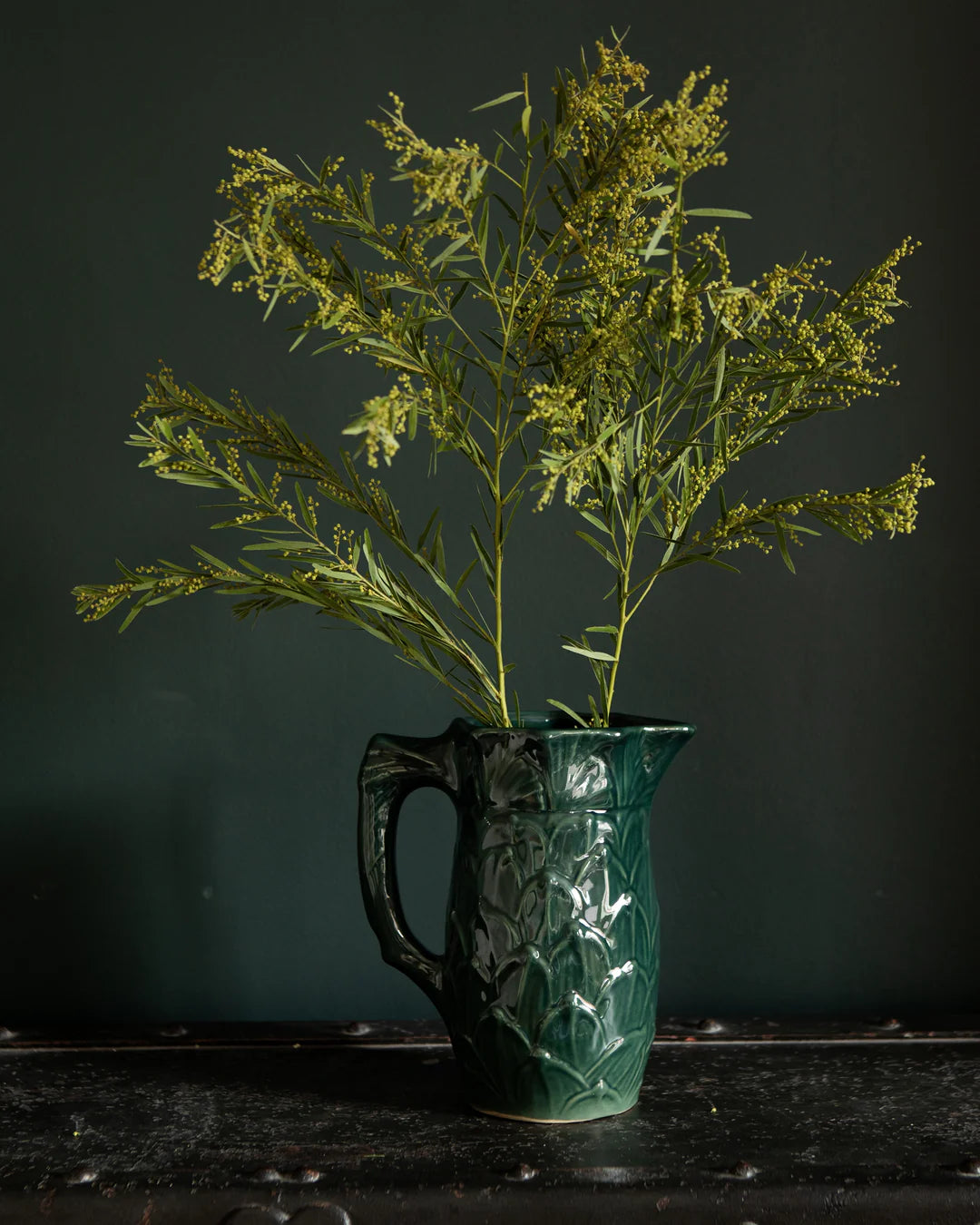 Manufacture de Digoin Leaf Jug 1L Vert Secret | Manufacture de Digoin | Miss Arthur | Home Goods | Tasmania