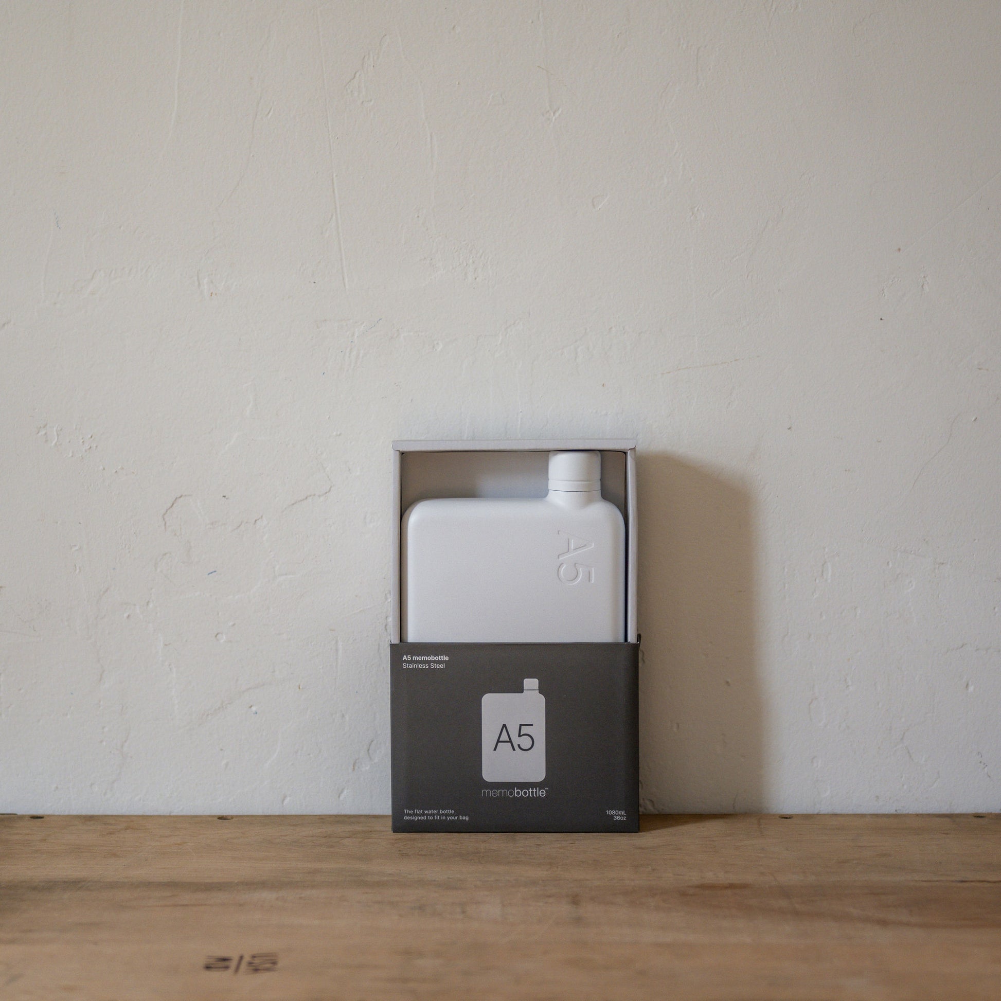 Memobottle Stainless Steel Bottle White A5 | Memobottle | Miss Arthur | Home Goods | Tasmania