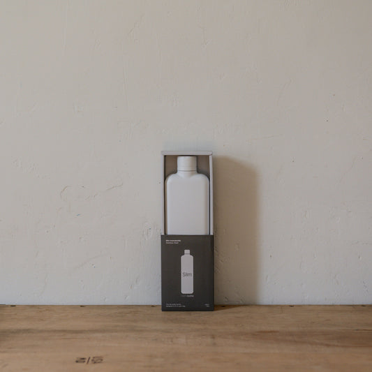 Memobottle Stainless Steel Bottle White Slim | Memobottle | Miss Arthur | Home Goods | Tasmania