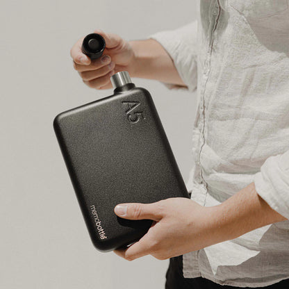Memobottle Stainless Steel Bottle Black A5 | Memobottle | Miss Arthur | Home Goods | Tasmania