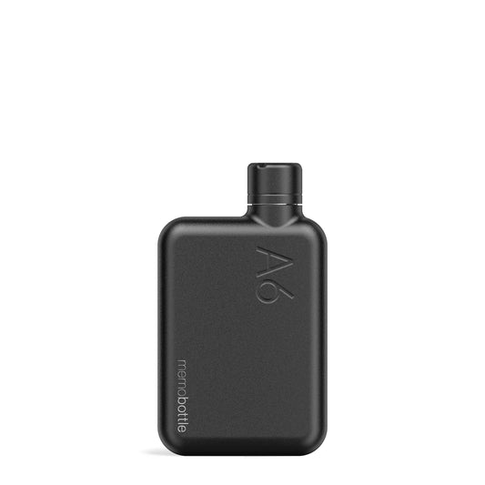 Memobottle Stainless Steel Bottle Black A6 | Memobottle | Miss Arthur | Home Goods | Tasmania