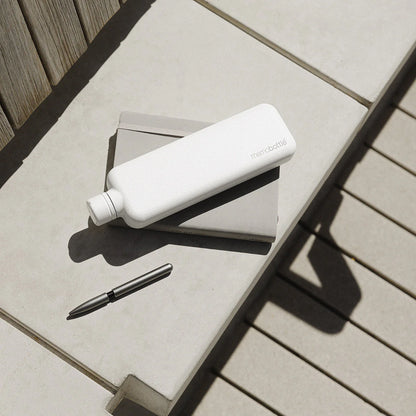 Memobottle Stainless Steel Bottle White Slim | Memobottle | Miss Arthur | Home Goods | Tasmania