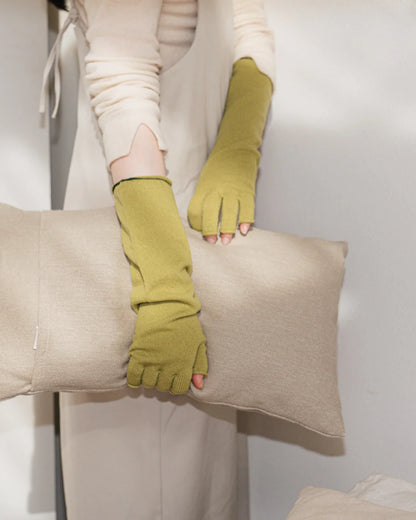 Nishiguchi Kutsushita Teni Merino Wool Gloves Building Pistachio | Nishiguchi Kutsushita | Miss Arthur | Home Goods | Tasmania