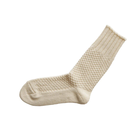 Nishiguchi Kutsushita Wool Cotton Boot Socks Ivory Small | Nishiguchi Kutsushita | Miss Arthur | Home Goods | Tasmania