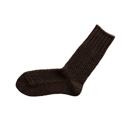 Wool Cotton Boot Socks Mocha Brown Small | Nishiguchi Kutsushita | Miss Arthur | Home Goods | Tasmania