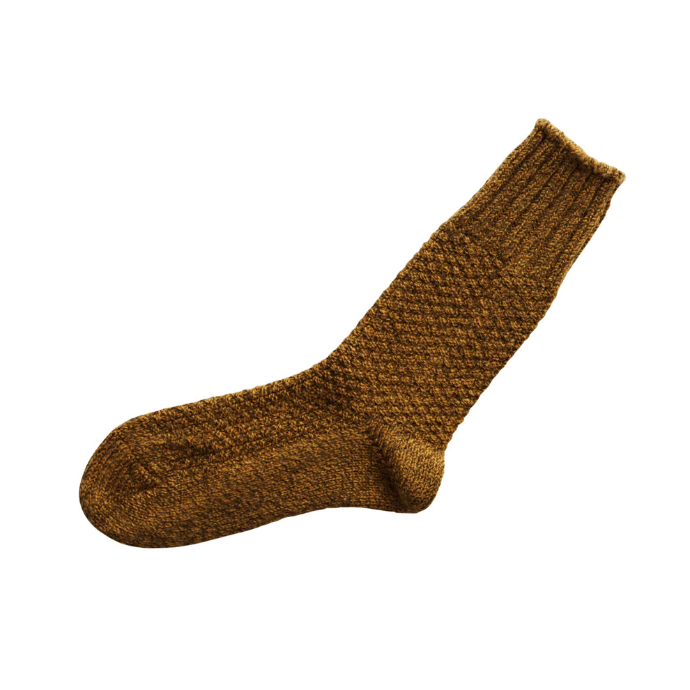Nishiguchi Kutsushita Wool Cotton Boot Socks Mustard Large | Nishiguchi Kutsushita | Miss Arthur | Home Goods | Tasmania