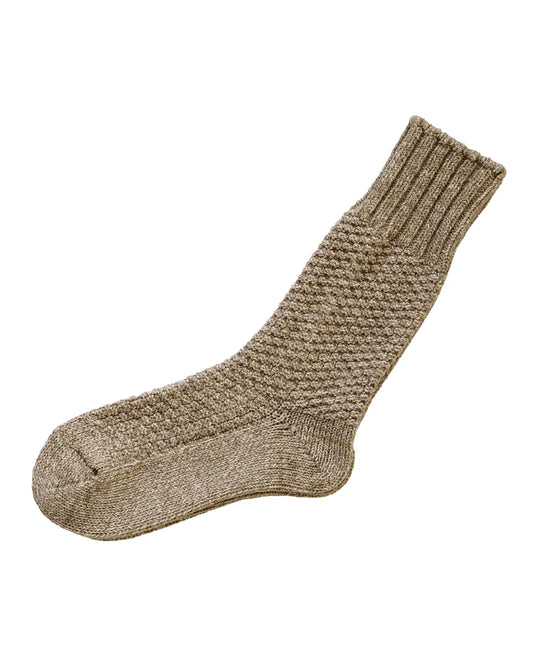 Nishiguchi Kutsushita Wool Cotton Boot Socks Beachstone Small | Nishiguchi Kutsushita | Miss Arthur | Home Goods | Tasmania