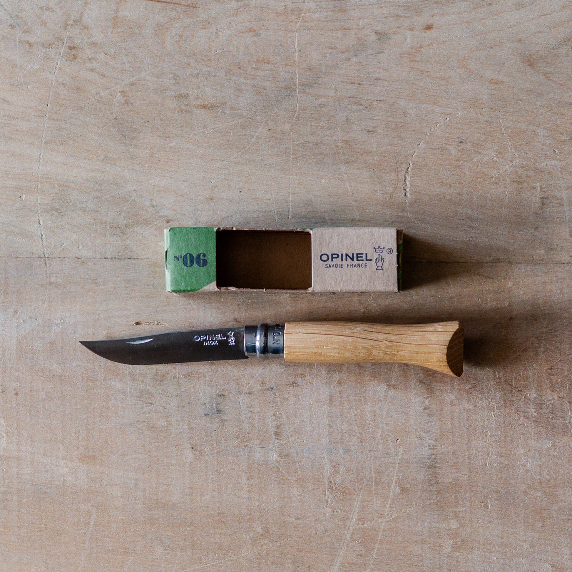 Opinel Traditional No.6 Stainless Steel Pocket Knife Oak Handle | Opinel | Miss Arthur | Home Goods | Tasmania
