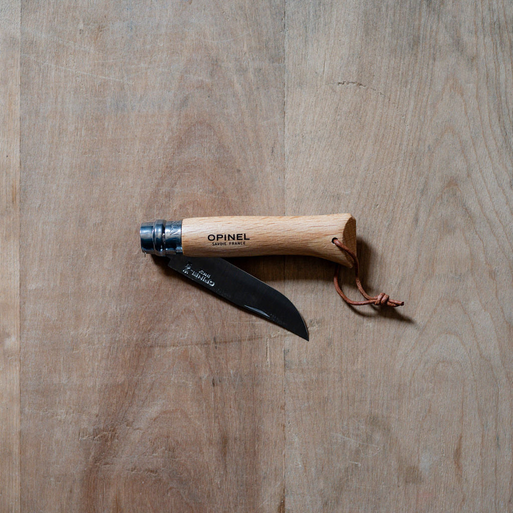 Opinel Traditional Classic No.8 Stainless Steel Pocket Knife with Leather Lace | Opinel | Miss Arthur | Home Goods | Tasmania