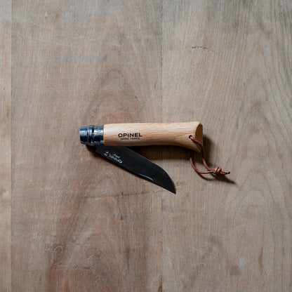 Opinel Traditional Classic No.8 Stainless Steel Pocket Knife with Leather Lace | Opinel | Miss Arthur | Home Goods | Tasmania