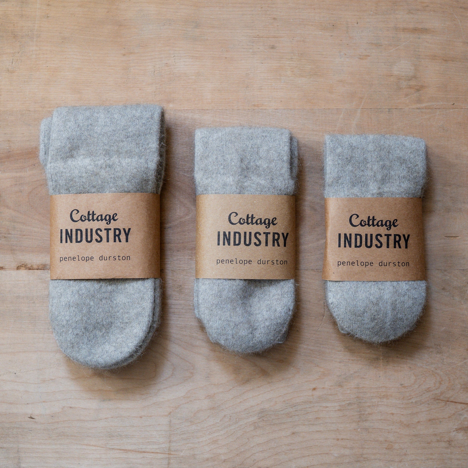 Penelope Durston Possum and Merino Wool Sock Natural Medium | Penelope Durston | Miss Arthur | Home Goods | Tasmania