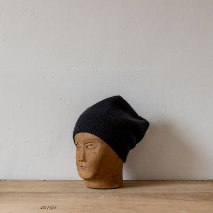 Penelope Durston Angora and Lambswool Slouch Beanie Black | Penelope Durston | Miss Arthur | Home Goods | Tasmania