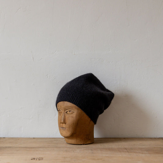 Penelope Durston Angora and Lambswool Slouch Beanie Black | Penelope Durston | Miss Arthur | Home Goods | Tasmania