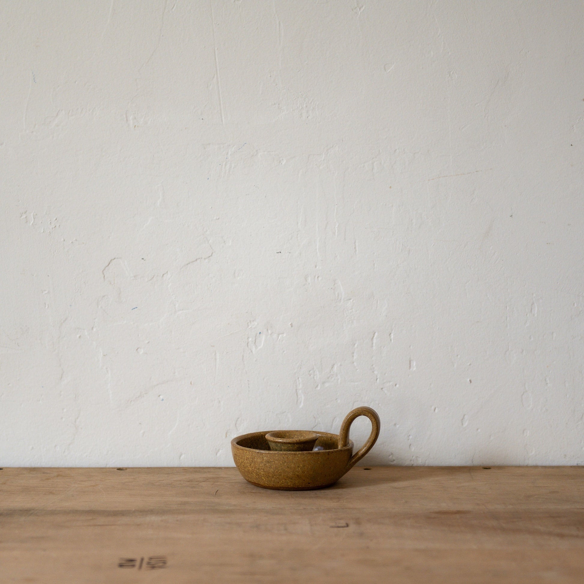 Pottery Candle Holder Honey | Artisanal Goods | Miss Arthur | Home Goods | Tasmania