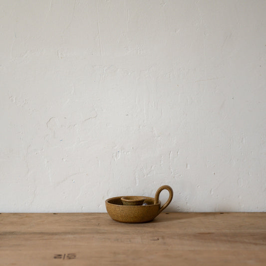 Pottery Candle Holder Honey | Artisanal Goods | Miss Arthur | Home Goods | Tasmania