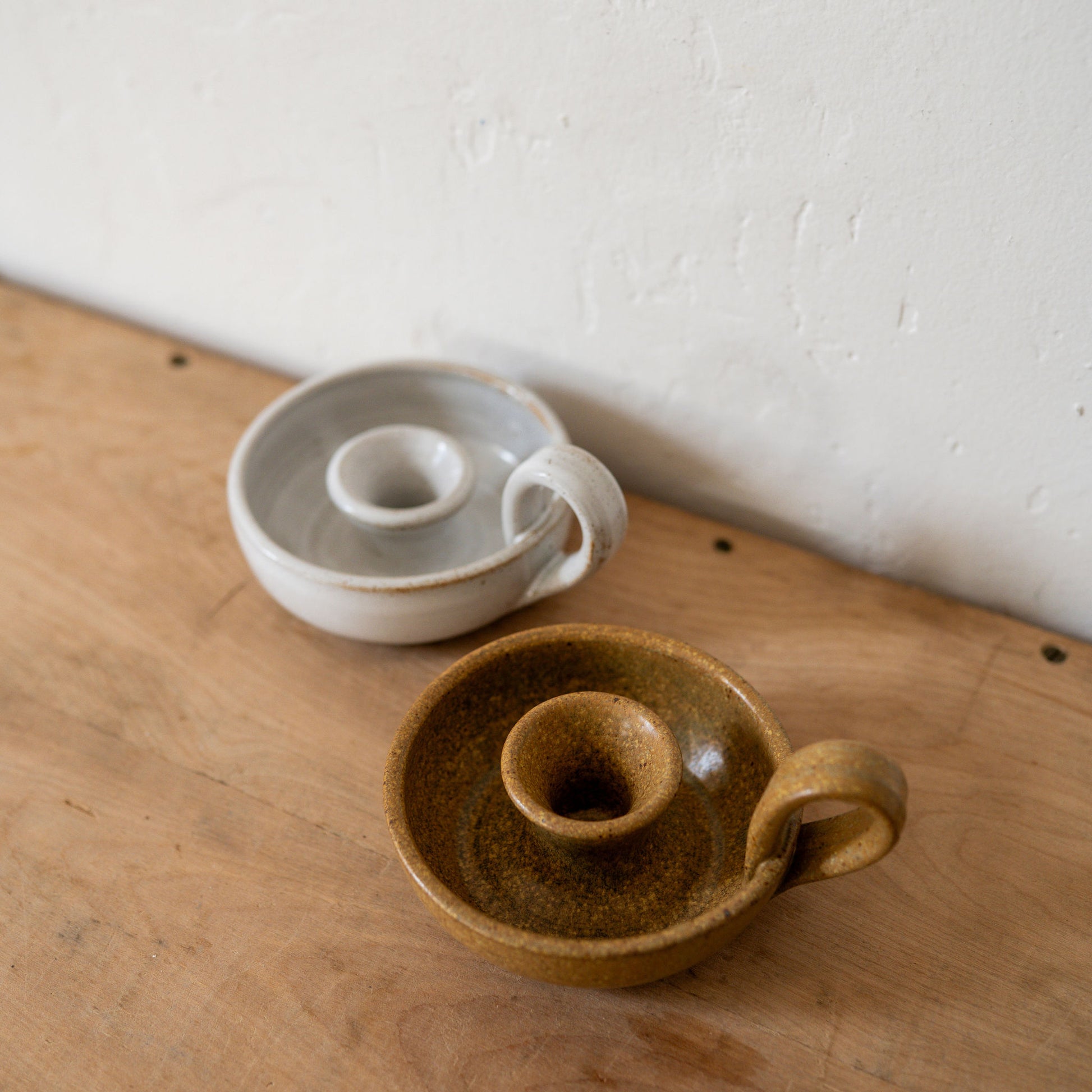 Pottery Candle Holder Honey | Artisanal Goods | Miss Arthur | Home Goods | Tasmania