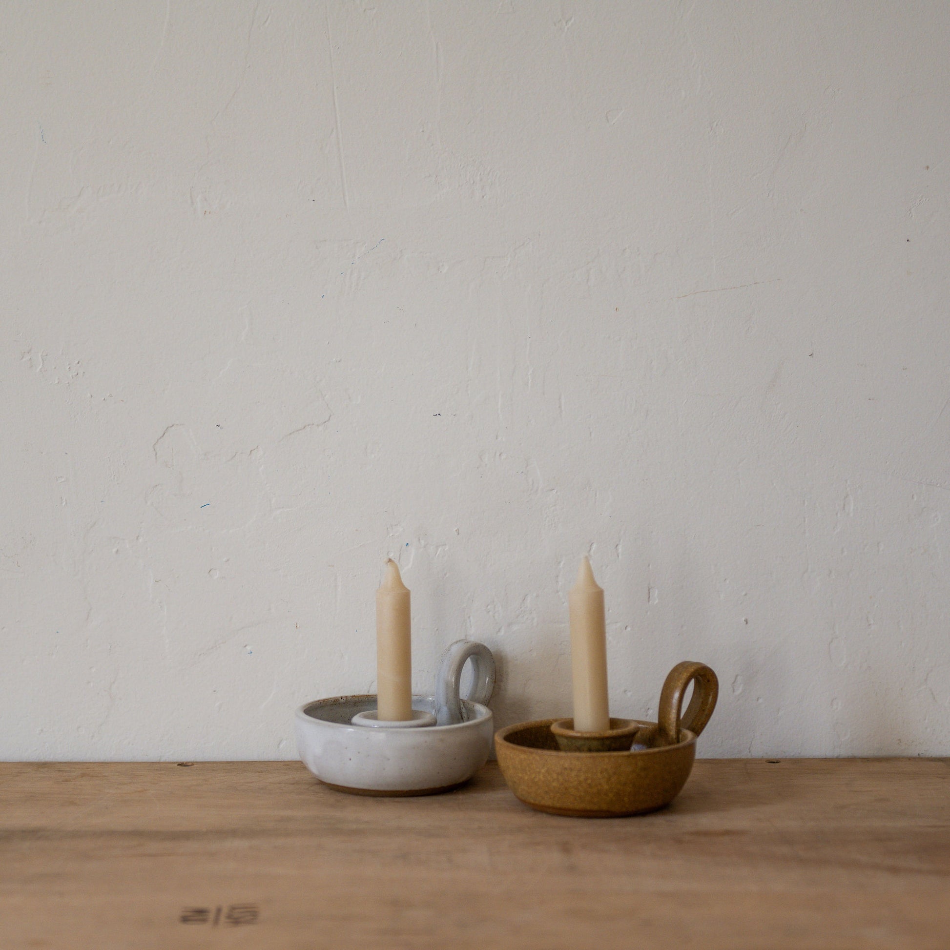 Pottery Candle Holder Honey | Artisanal Goods | Miss Arthur | Home Goods | Tasmania