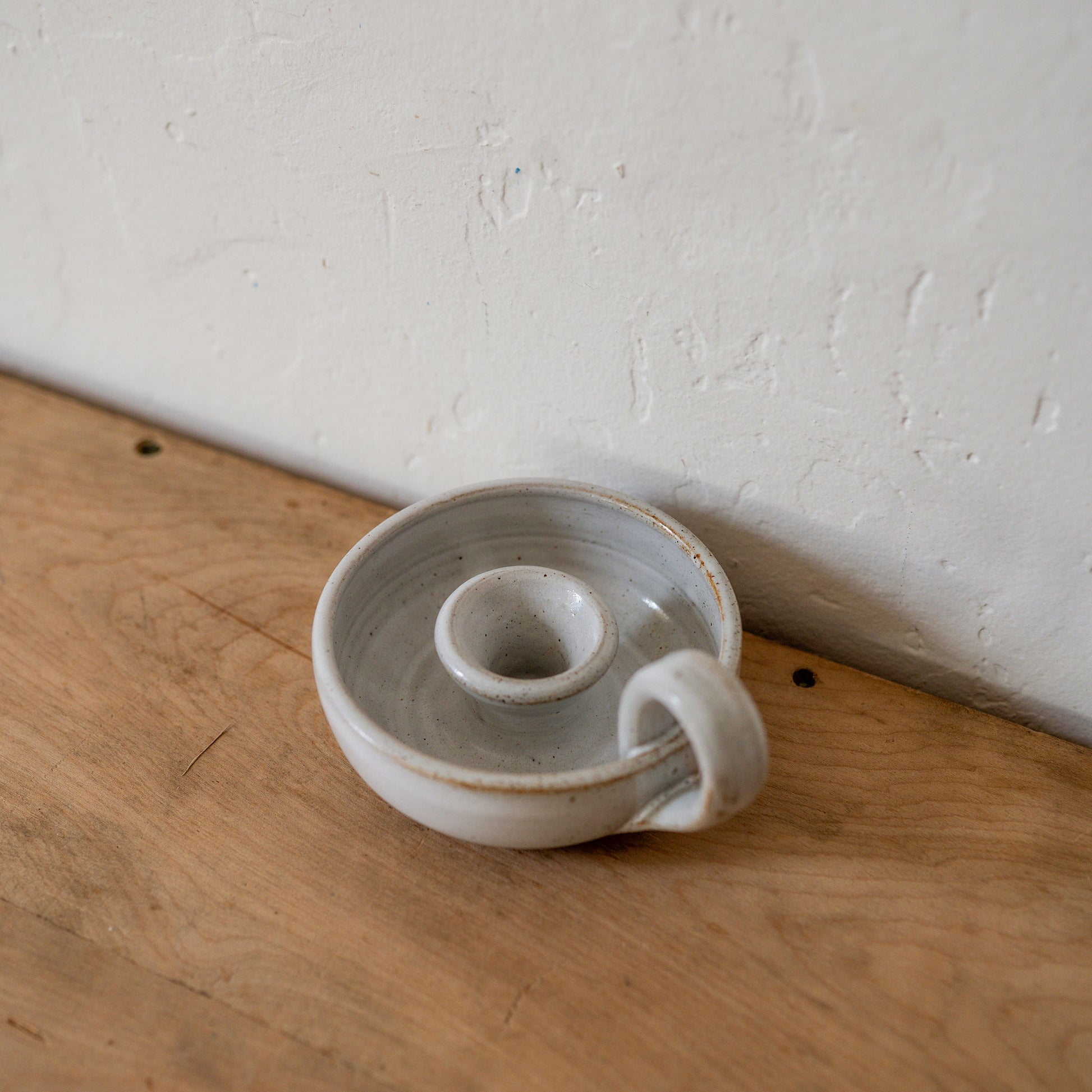 Pottery Candle Holder White | Artisanal Goods | Miss Arthur | Home Goods | Tasmania
