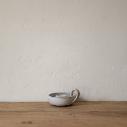 Pottery Candle Holder White | Artisanal Goods | Miss Arthur | Home Goods | Tasmania