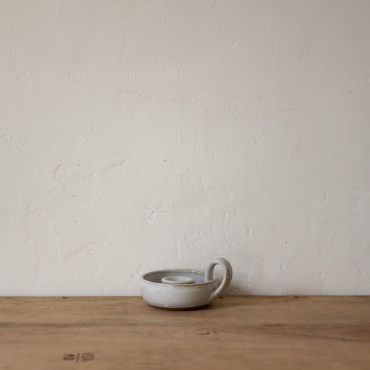 Pottery Candle Holder White | Artisanal Goods | Miss Arthur | Home Goods | Tasmania
