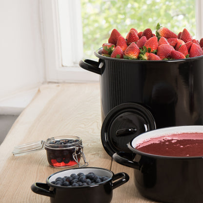 Riess Enamel Classic High Casserole with Cover Black 12 Litre | Riess | Miss Arthur | Home Goods | Tasmania