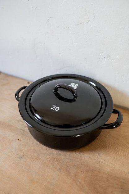 Riess Enamel Classic Casserole with Lid Black 2 Litre | Riess | Miss Arthur | Home Goods | Tasmania