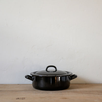 Riess Enamel Classic Casserole with Lid Black 2 Litre | Riess | Miss Arthur | Home Goods | Tasmania