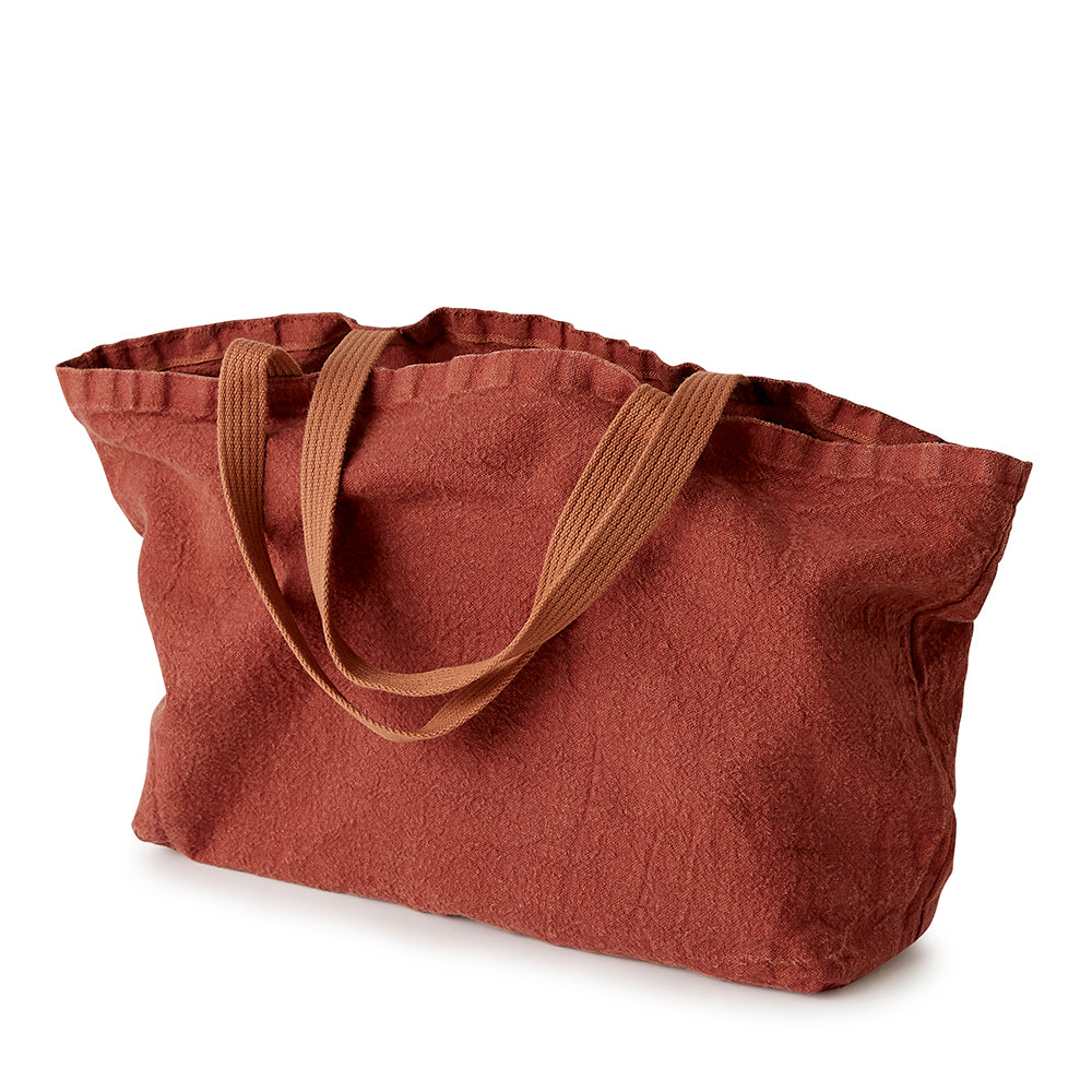 Charvet Éditions French Linen Bag Doudou Brique | Charvet Éditions | Miss Arthur | Home Goods | Tasmania