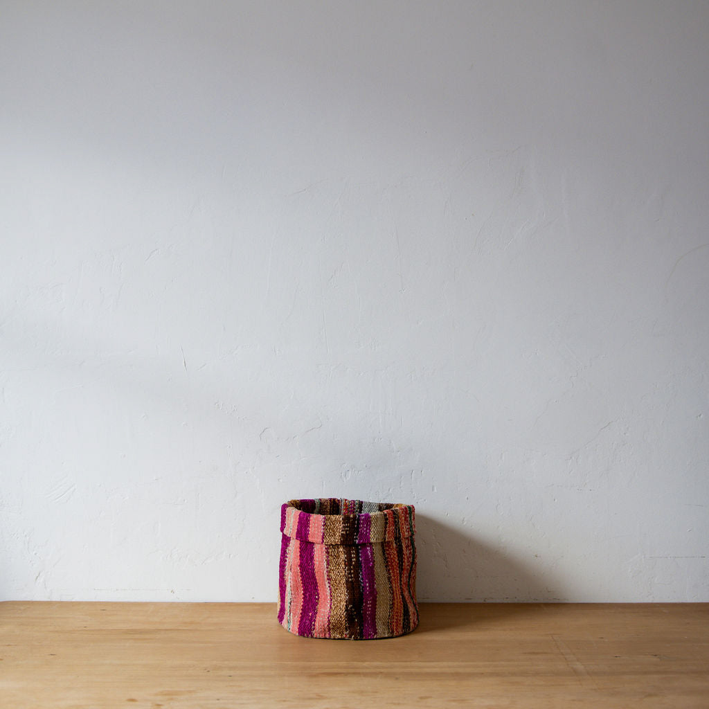 Upcycled Saree Basket Small | Fair Go Trading | Miss Arthur | Home Goods | Tasmania