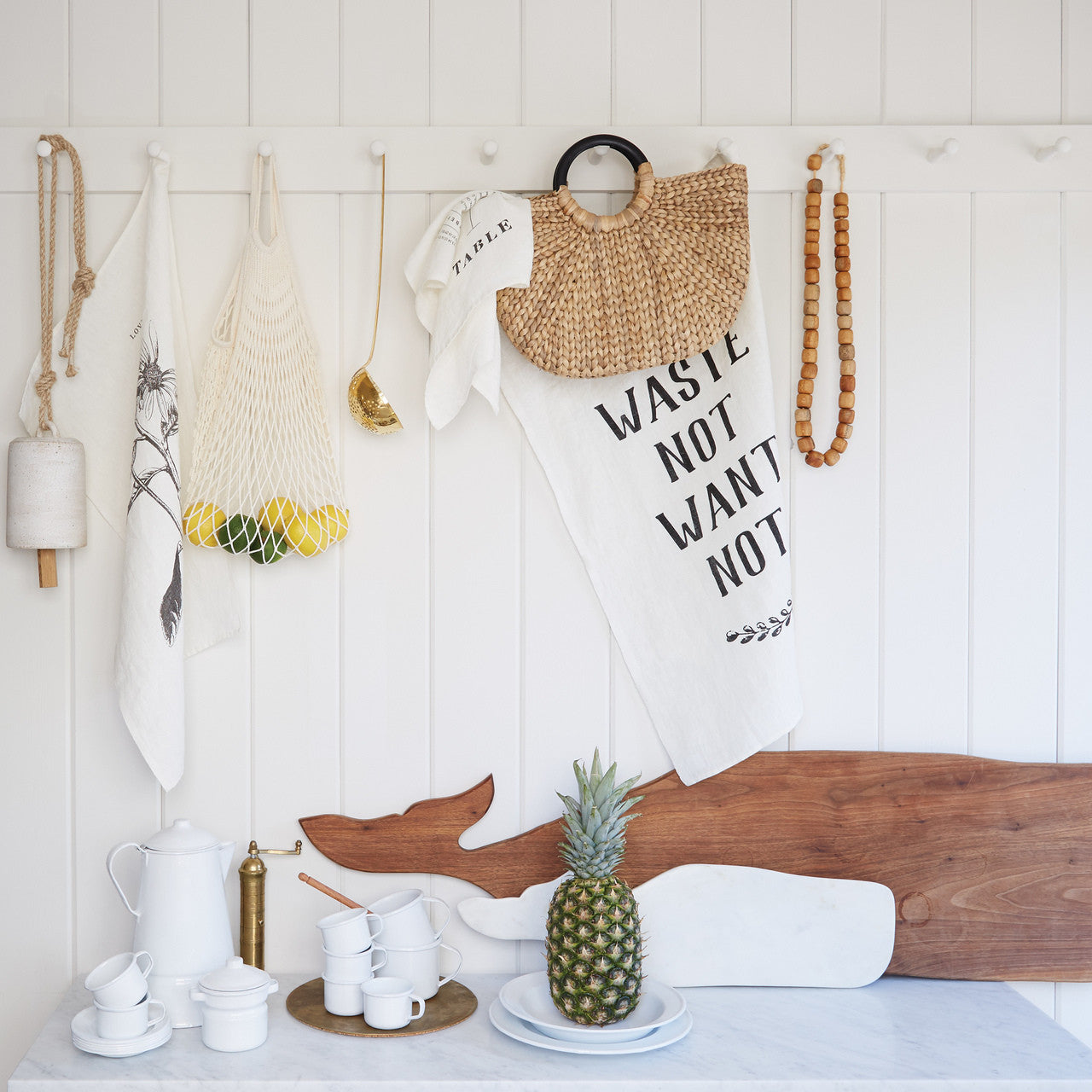 Sir|Madam Waste Not Want Not Tea Towel | Sir|Madam | Miss Arthur | Home Goods | Tasmania