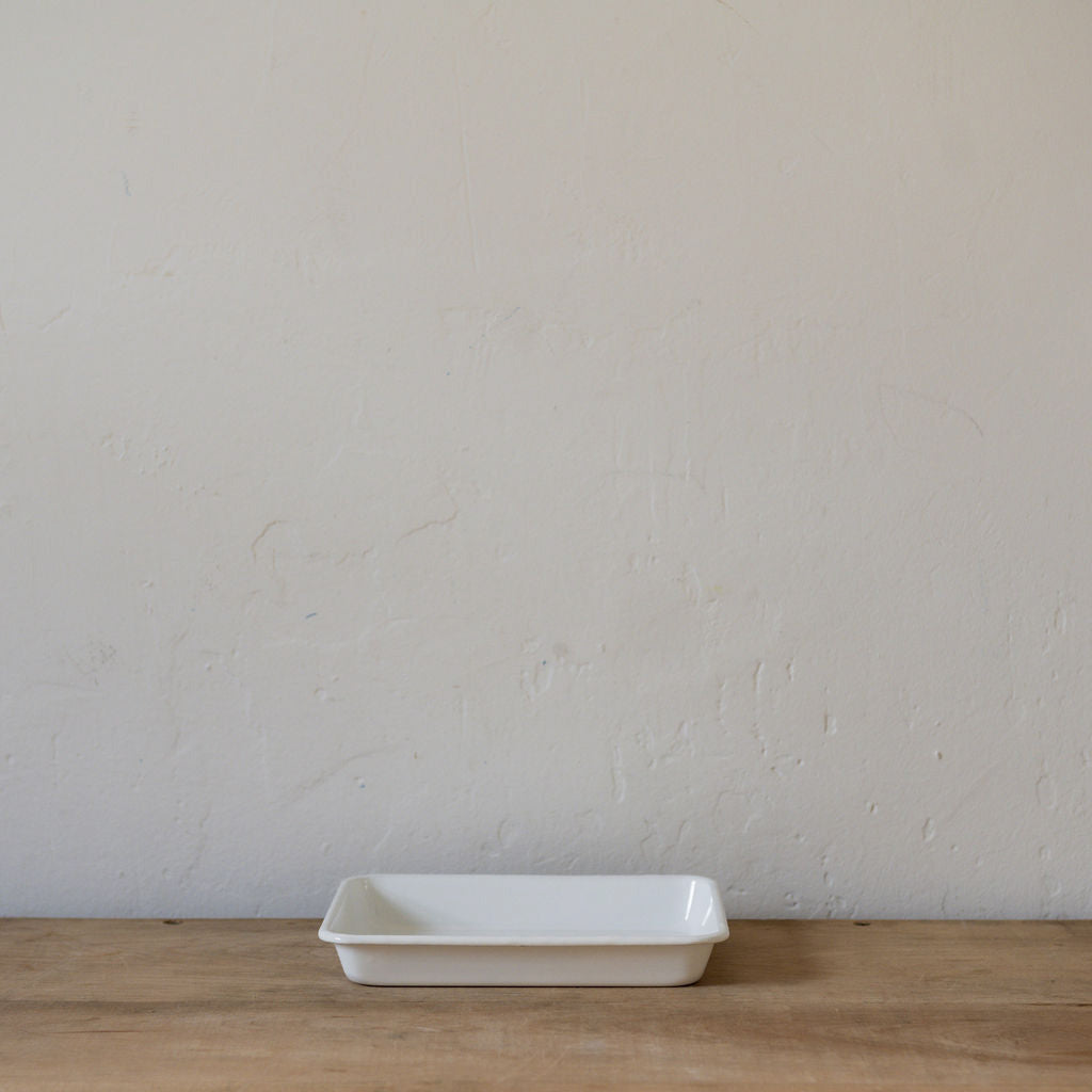 White Enamel Baking Tray Small | Noda Horo | Miss Arthur | Home Goods | Tasmania