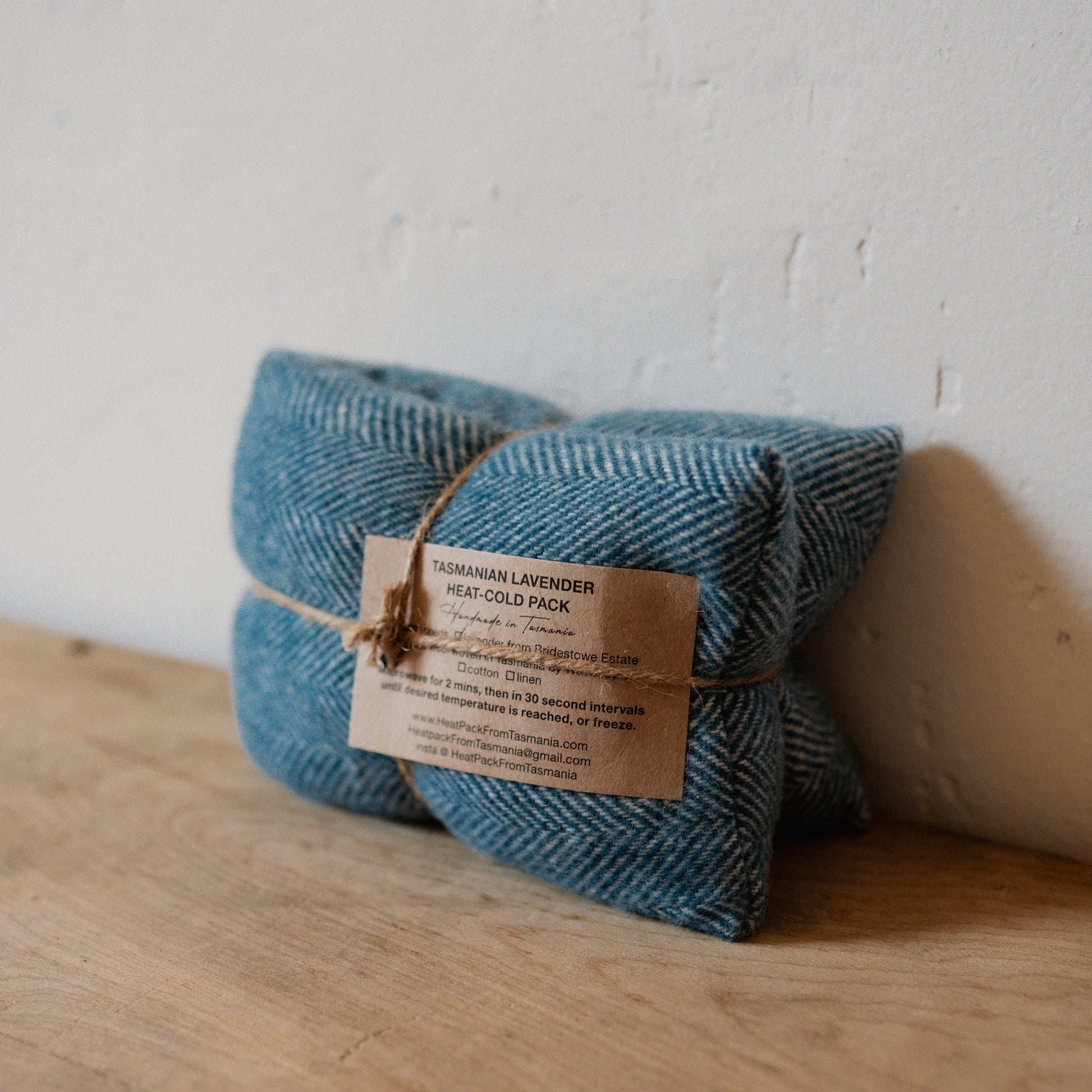 Upcycled Merino Wool Lavender Heat Pack Indian Teal | Heatpack From Tasmania | Miss Arthur | Home Goods | Tasmania