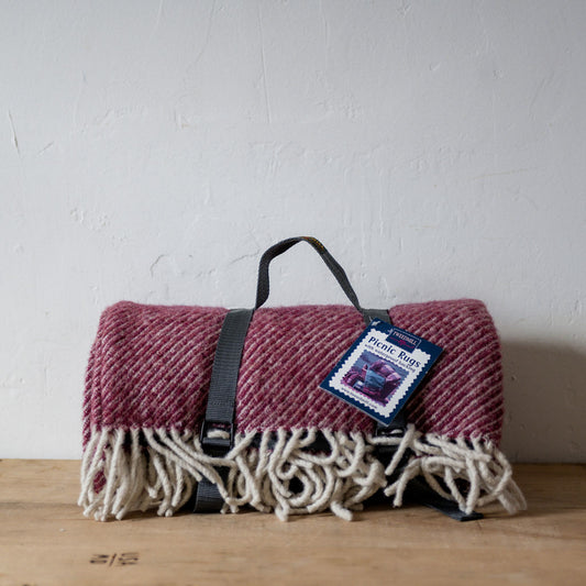 Tweedmill Textiles Polo Wool Picnic Rug Rosewood Grey | Tweedmill Textiles | Miss Arthur | Home Goods | Tasmania