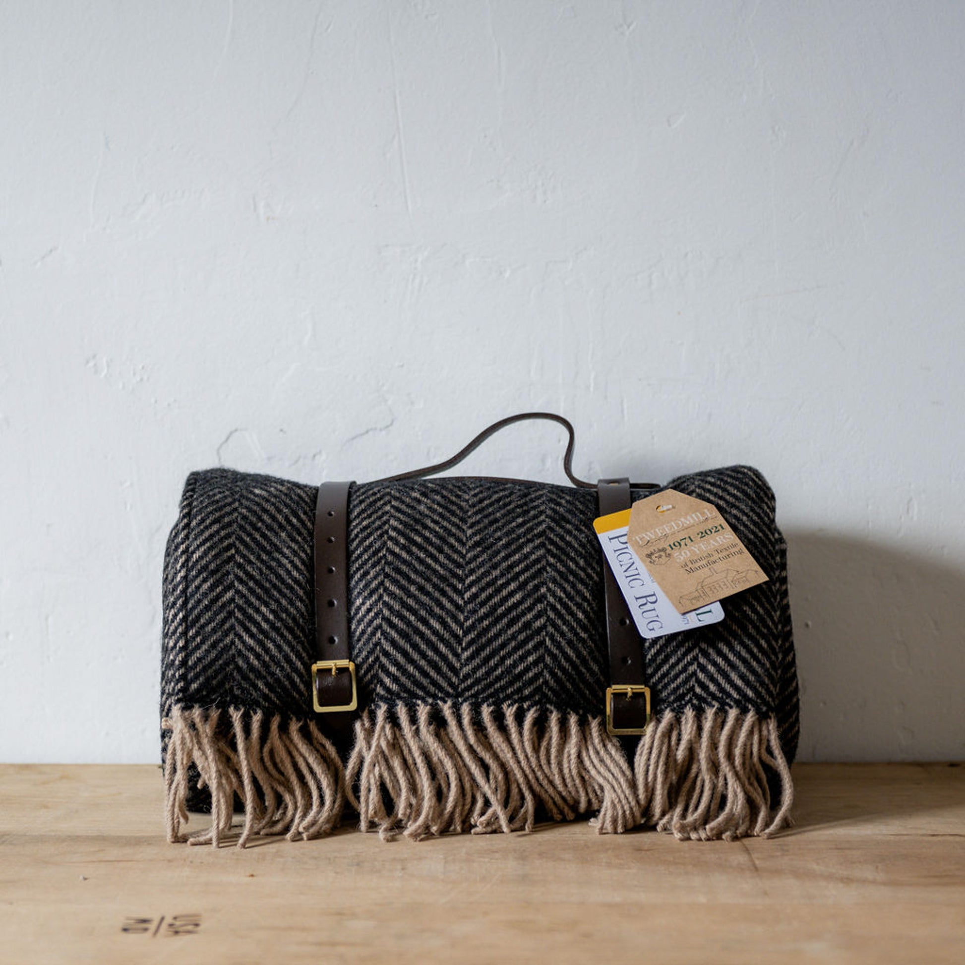 Tweedmill Textiles Polo Wool Picnic Rug Vintage Brown | Tweedmill Textiles | Miss Arthur | Home Goods | Tasmania