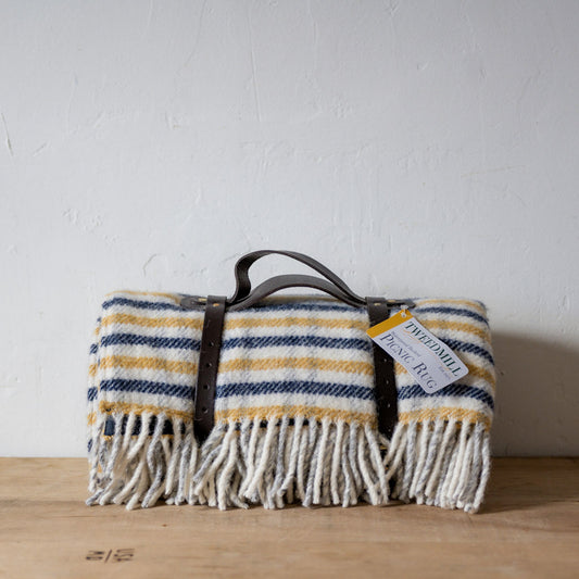 Tweedmill Textiles Polo Wool Picnic Rug Gun Club Navy | Tweedmill Textiles | Miss Arthur | Home Goods | Tasmania