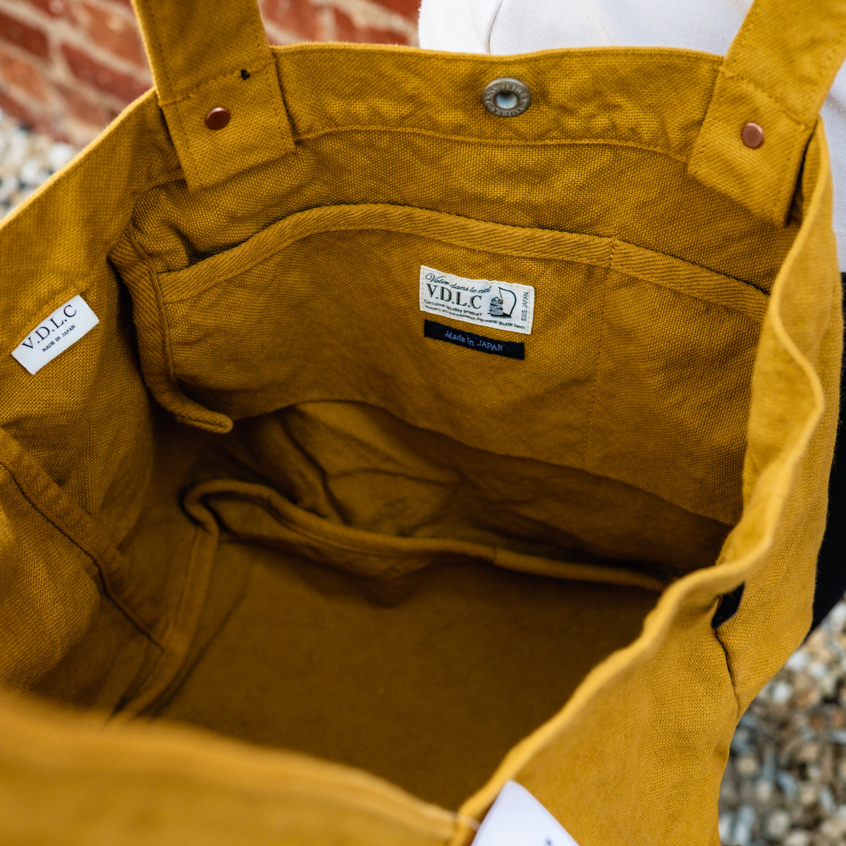 V.D.L.C Boat Shape Tote Bag Large VC-7L Mustard