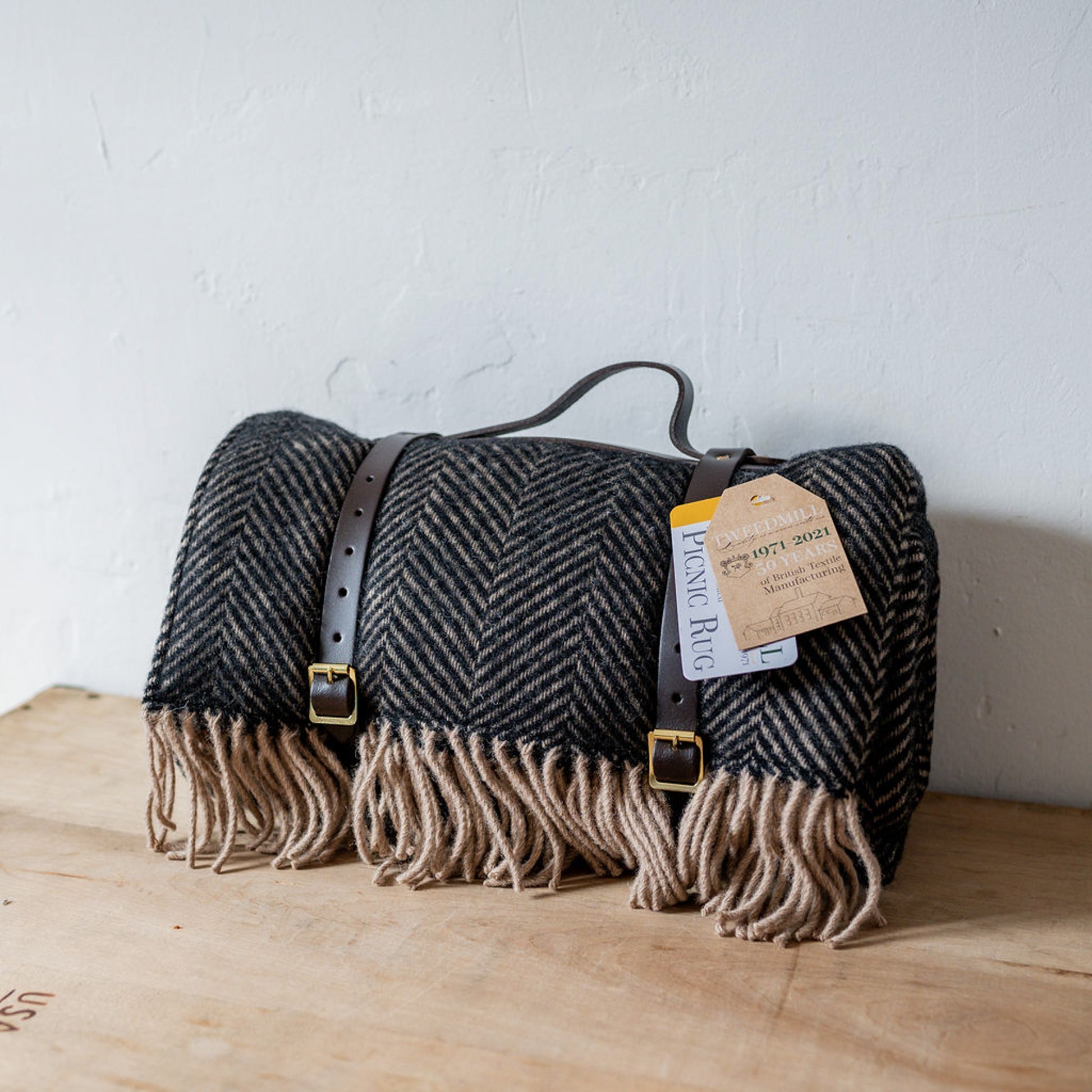 Tweedmill Textiles Polo Wool Picnic Rug Vintage Brown | Tweedmill Textiles | Miss Arthur | Home Goods | Tasmania