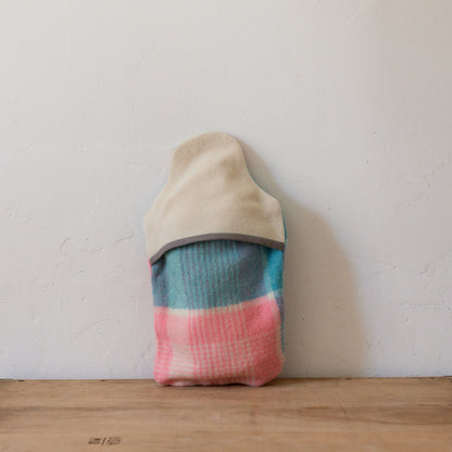 Vintage Wool Blanket Hot Water Bottle Cover Blue Pink | Miss Arthur | Miss Arthur | Home Goods | Tasmania