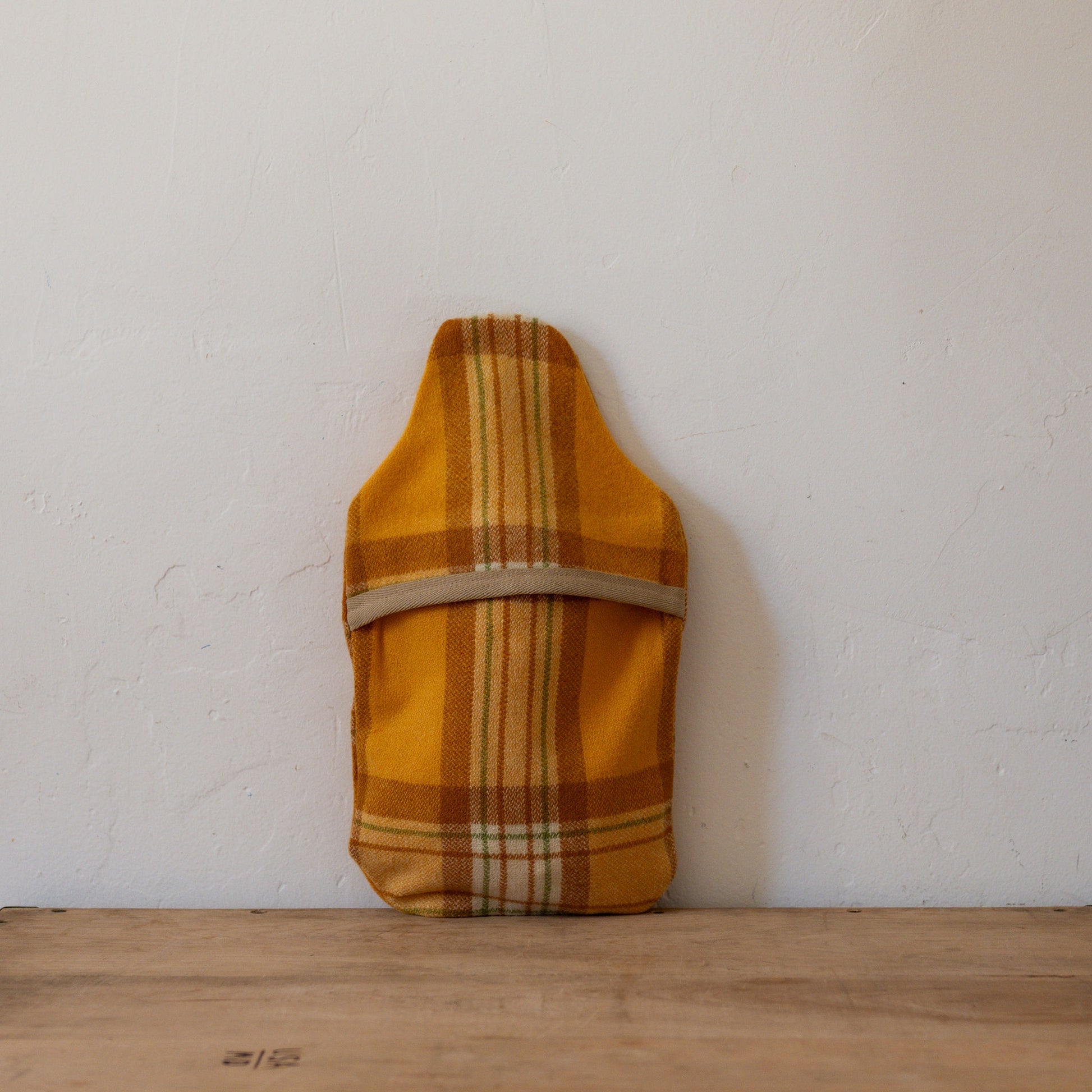 Vintage Wool Blanket Hot Water Bottle Cover Yellow Brown | Miss Arthur | Miss Arthur | Home Goods | Tasmania