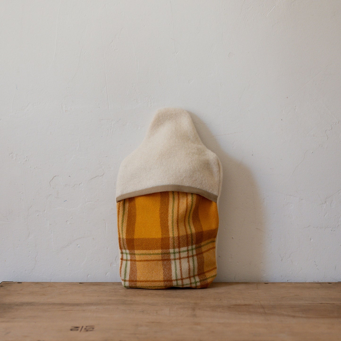 Vintage Wool Blanket Hot Water Bottle Cover Yellow Brown | Miss Arthur | Miss Arthur | Home Goods | Tasmania